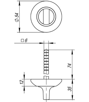 Ручка поворотная BKW6 AR-SN/CP-3 (без ответной части)