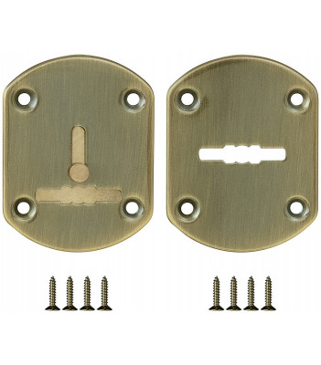 Декоративная накладка ESC021-AB-7 (МАТОВАЯ БРОНЗА) на сув. замок со шторкой (2 шт)