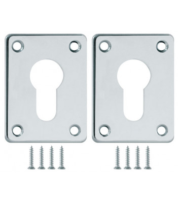 Декоративная накладка ESC083-CP-8 (ХРОМ) на цилиндр сталь (2 шт.)