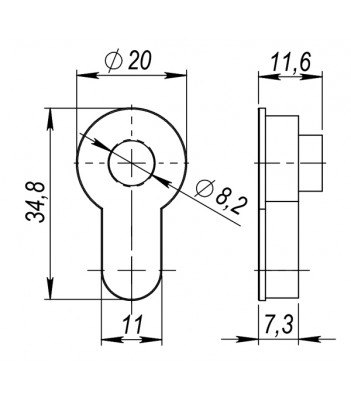 Вставка под шток для CYLINDER WAB-11 Матовая бронза