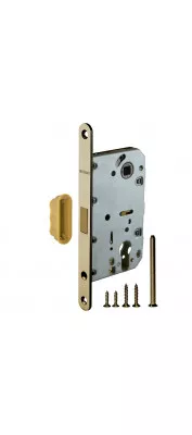 Замок межкомнатный под цилиндр MAGNET M85C-50 AB (бронза) (new plate)