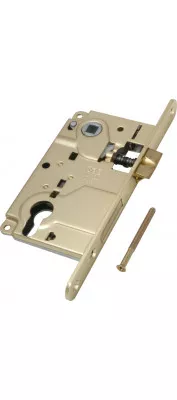 Замок межкомнатный под цилиндр CENTRO B01025.50.03 ригель+защёлка (латунь)