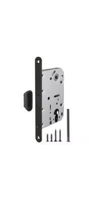 Замок межкомнатный под цилиндр MAGNET M85C-50 BL-24 черный (new plate)