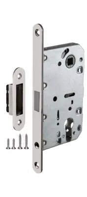 Замок межкомнатный под цилиндр MAGNET M85C-50 SN (матовый никель)