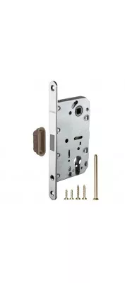 Замок межкомнатный под цилиндр MAGNET M85C-50 CP (хром) (new plate)