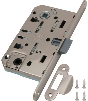 B01102.50.06.567 Замок межкомнатный WC (никель) MEDIANA EV. (инд.упак+B01000.13)