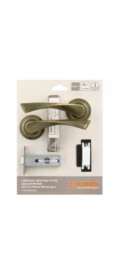 Комплект ручек с защелкой без запирания SET45/Z PRIMA RM/HD AB-6 зеленая бронза