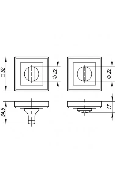 Ручка поворотная BK6 QL GR/CP-23 графит/хром