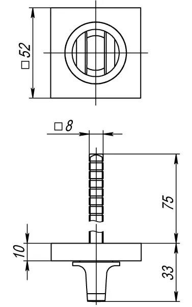 Ручка поворотная BKW8 KM CP-8