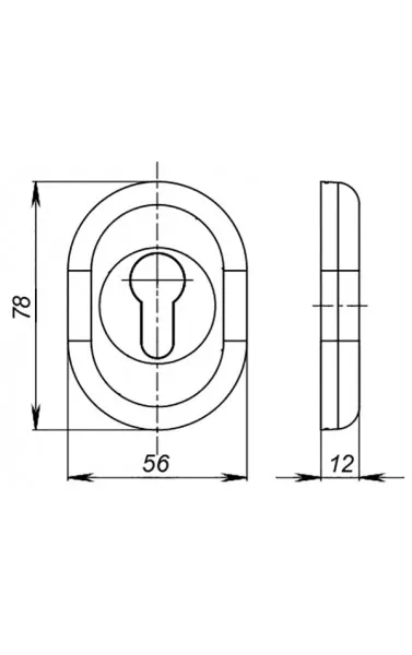 Накладка под цилиндр ESC-12C GP-золото (2шт. в уп.,отгр. по 1 шт)