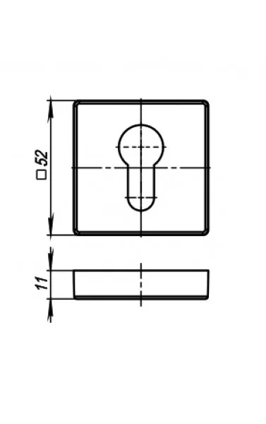 Накладка CYLINDER ET USQ  BB-17 Коричневая бронза 2 шт