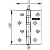 Петля универсальная IN4400UA-BL AB (4BB/A/BL 100x75x2,5) бронза БЛИСТЕР