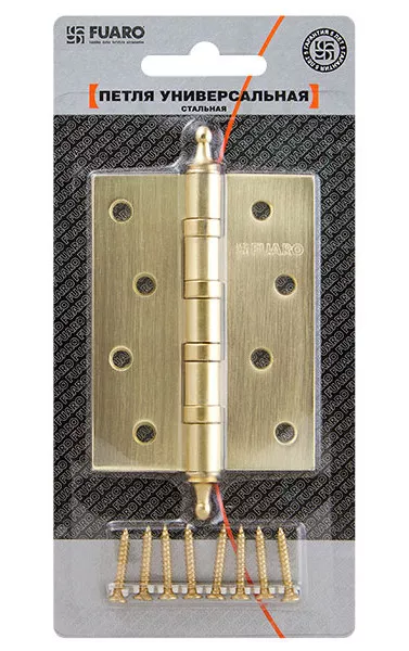 Петля универсальная IN4400UA-BL AB (4BB/A/BL 100x75x2,5) бронза БЛИСТЕР