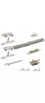 Комплект для раздвижных дверей Comfort - PRO SET 3 /soft close+roller/ 80 (CFA170B)