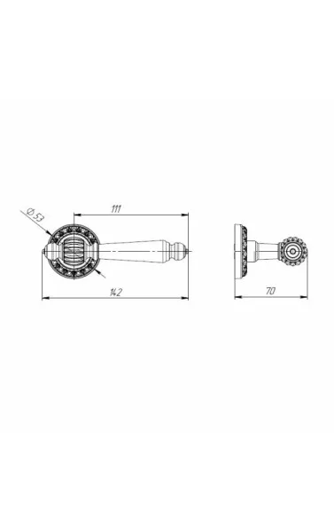 Ручка раздельная MADRID MT CP-8 хром