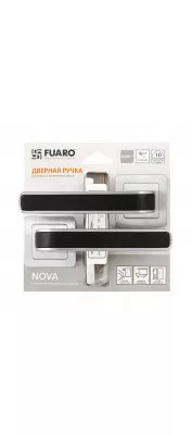 Ручка раздельная NOVA XM/HD SSC/BL-16 сатин хром/черный