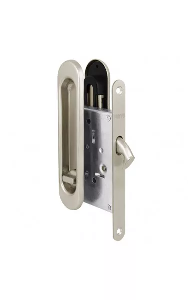 Защелка с ручками для раздвижных дверей Soft LINE SL-011 SN