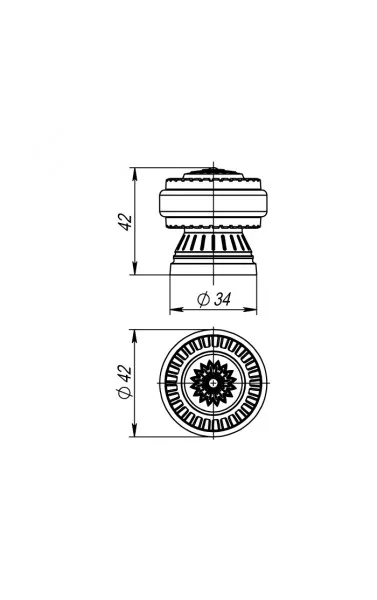 Упор дверной DH062 CL/AS-9 Античное серебро