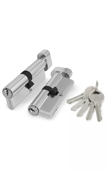 Цилиндровый механизм с вертушкой 100 ZM 80 mm (30+10+40) CP хром 5 кл.
