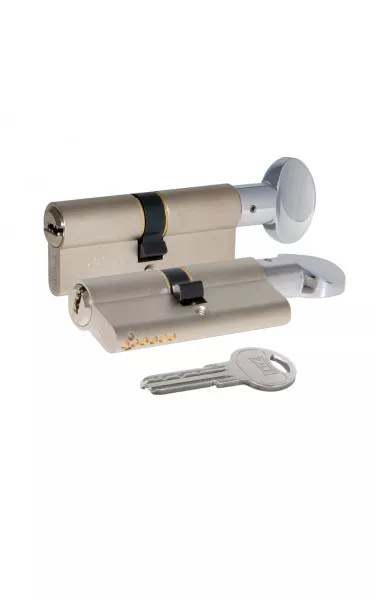 Цилиндровый механизм с вертушкой 164 SM/70 (30+10+30) mm никель 5 кл.