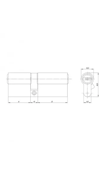 Цилиндровый механизм AZ200/80 mm (30+10+40) CP хром 5 кл.