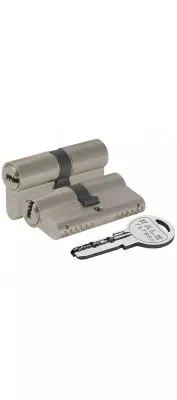 Цилиндровый механизм 164 SN/90 (40+10+40) mm никель 5 кл.