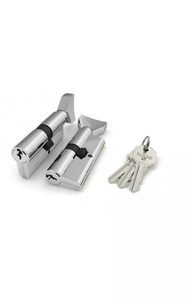 Цилиндровый механизм с вертушкой 100 CM 80 mm (30+10+40) CP хром