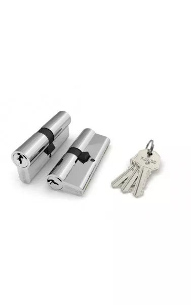 Цилиндровый механизм 100 CA 80 mm (35+10+35) CP хром 5 кл.