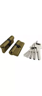 Цилиндровый механизм R600/70 mm (30+10+30) AB бронза 5 кл.