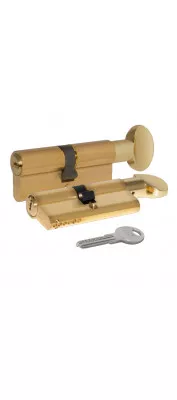 Цилиндровый механизм с вертушкой 164 SM/70 (30+10+30) mm упк.БЛИСТЕР латунь 5 кл.