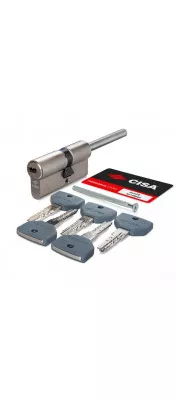Цилиндровый механизм под вертушку (дл. шток) Cisa ASIX PRO P8 0Q317-81.12 (65 мм/30+10+25), НИКЕЛЬ