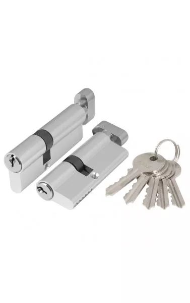 Цилиндровый механизм с вертушкой AX102/70 mm (30+10+30) CP хром 5 кл.