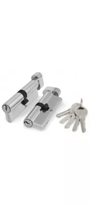 Цилиндровый механизм с вертушкой 100 ZM 70 mm (30+10+30) CP хром 5 кл.