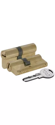 Цилиндровый механизм 164 SN/68 (26+10+32) mm упк.БЛИСТЕР латунь 5 кл.