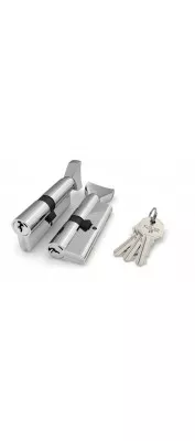 Цилиндровый механизм с вертушкой 100 CM 80 mm (35+10+35) 3 ключа CP хром