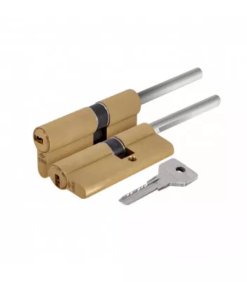 Цилиндровый механизм под вертушку (дл. шток) Cisa ASIX OE307-90.00 (80 мм/45+10+25), ЛАТУНЬ