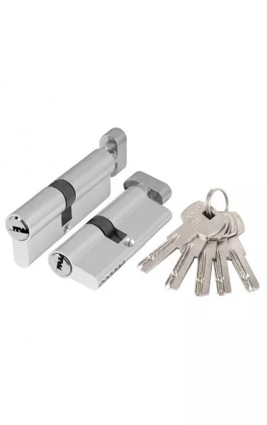 Цилиндровый механизм AZ202/70 mm (30+10+30) CP хром 5 кл.