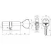 Цилиндровый механизм с вертушкой 100 CM 80 mm (30+10+40) CP хром
